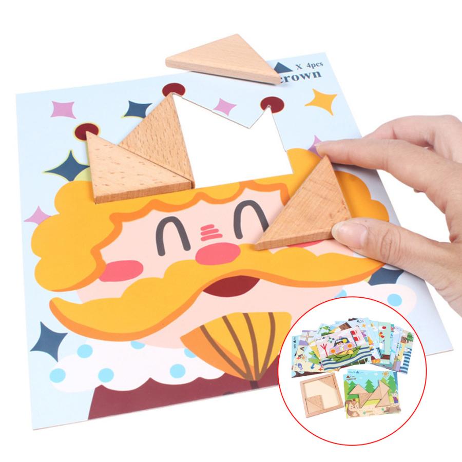 クリエイティブ木製トライアングルジグソーパズルブロックパズルおもちゃ少年少女のための高齢者3 Stkショップ 通販 Yahoo ショッピング
