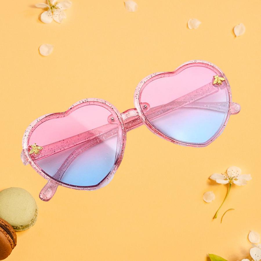 お早めに！新品★ハートが可愛いサングラス 並行輸入品】面白サングラス UVカット ハートサングラス ライトブルー
