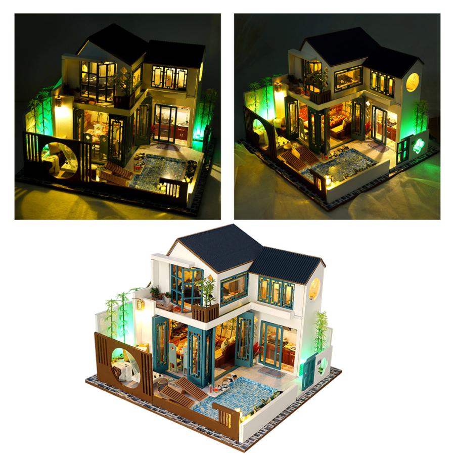 ミニチュアドールハウスキットと大人のための家具ロマンチックなワークのギフトミニ