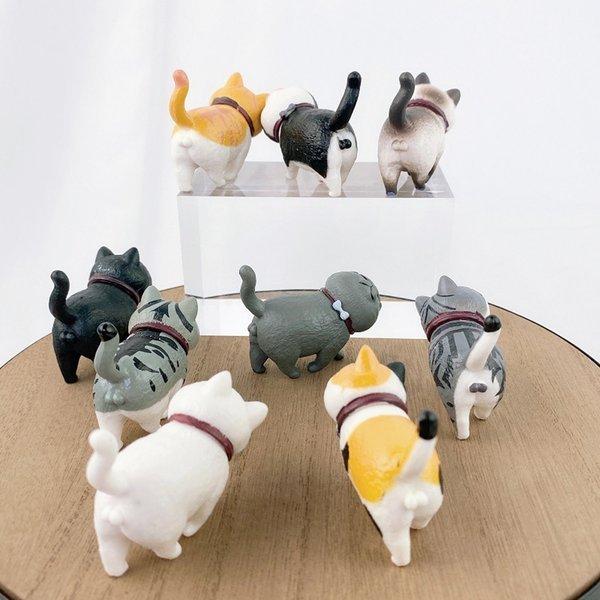 かわいい猫 置物 机 猫 おきもの ねこ 9点セット 高品質 オフィスの机