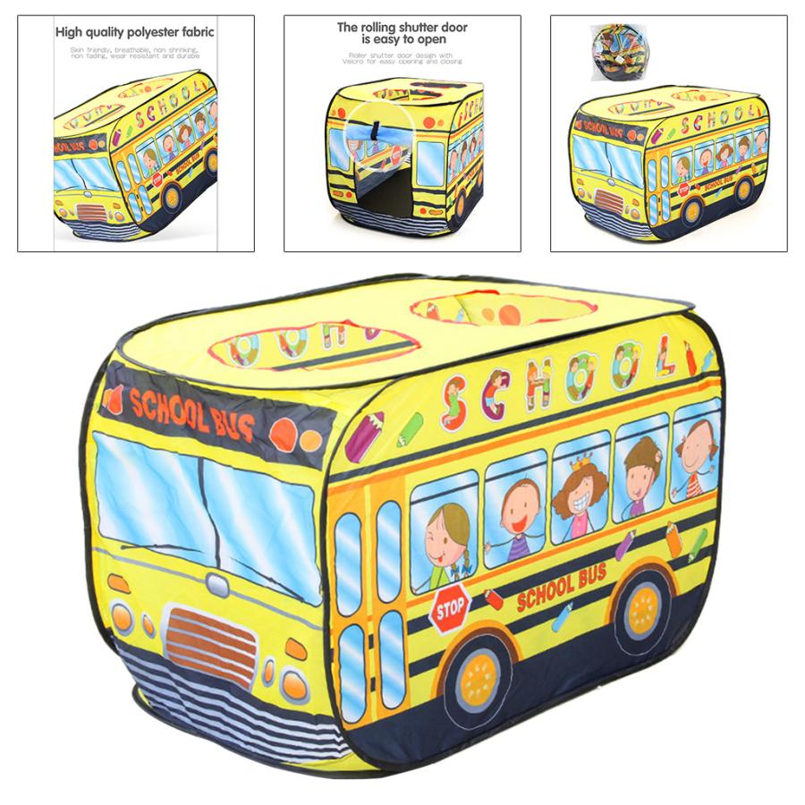 セール商品 キッズボーイズ ガールズプレイハウス屋内屋外スクールバス用折りたたみ式トラックプレイテント Wantannas Go Id