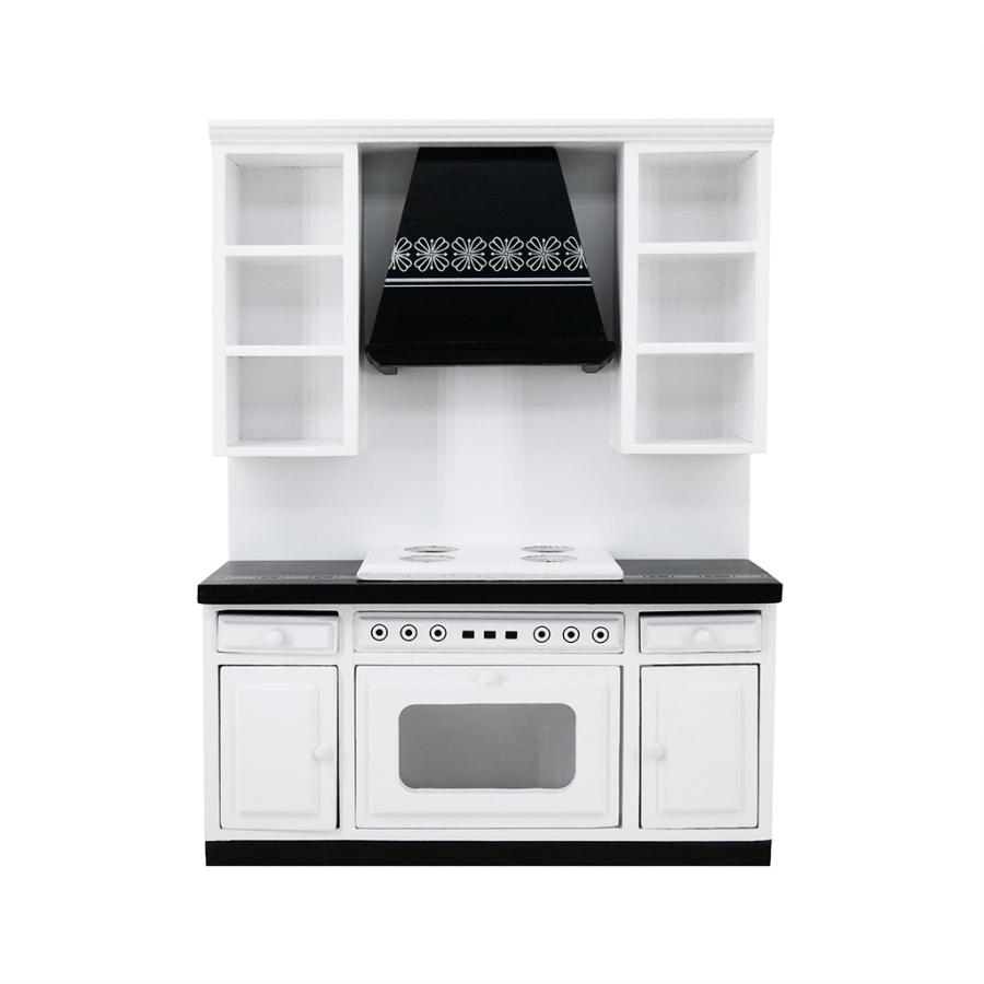 1:12ドールハウスミニチュアキッチンキャビネットセット白樺家具