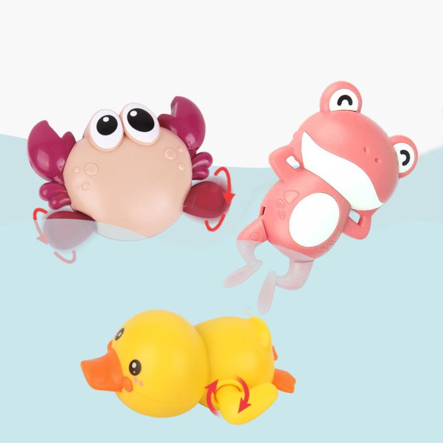 ベビーバスおもちゃは水泳カエル時計仕掛けフローティングおもちゃ水ゲームピンクを巻き上げます｜stk-shop｜10