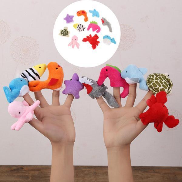 漫画面白い指人形人形赤ちゃん教育ハンド人形おもちゃ海セット｜stk-shop