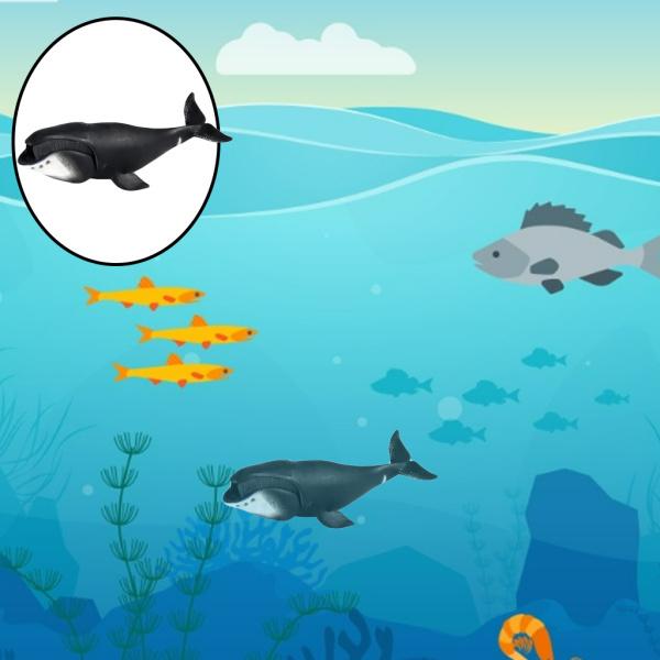 オーシャンクジラフィギュア動物サメ海の生物子供のための海洋教育玩具ホッキョククジラ｜stk-shop｜07
