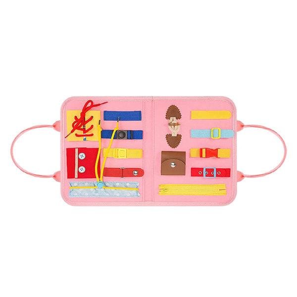新入荷 流行 旅行赤ちゃん忙しいボードジッパーボタン実用的なスキルモンテッソーリおもちゃピンク Cisama Sc Gov Br