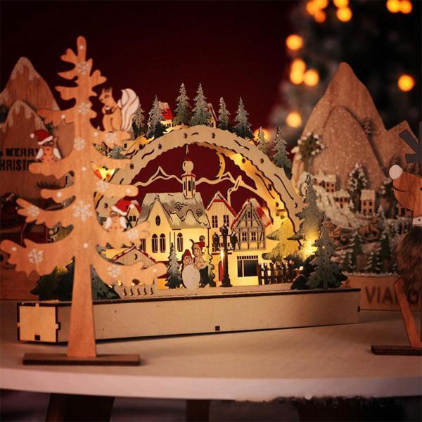 クリスマス 置物 木製置物 クリスマスの装飾 クリスマス雰囲気作り