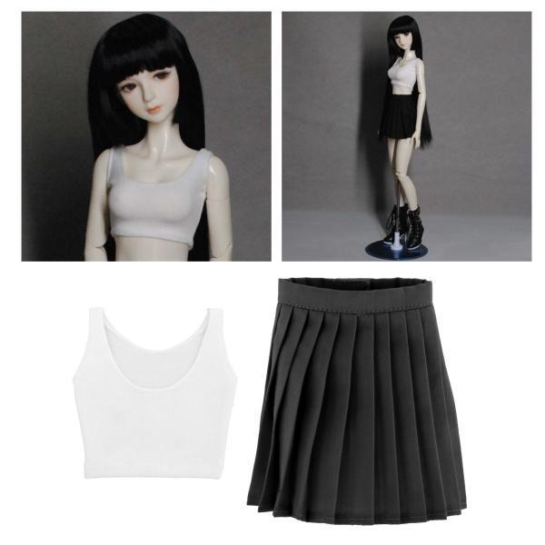 ドール服プリーツスカート1/3 BJDドレスアップ手作りアクセサリーませ