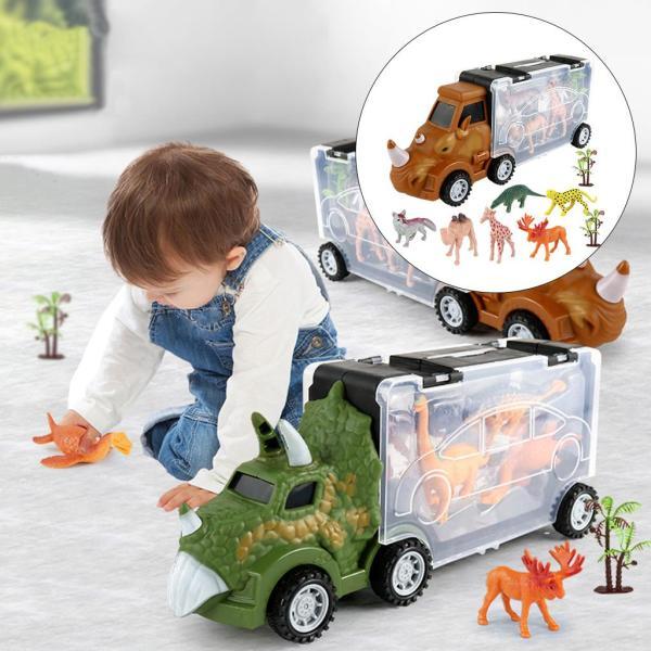 恐竜車の動物のおもちゃセット輸送キャリアのおもちゃの子供たち幼児子供