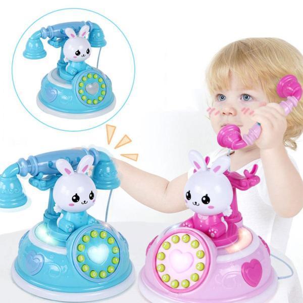 漫画の電話のおもちゃの音楽の音は幼児の幼児のための認知のおもちゃを開発します青｜stk-shop｜05