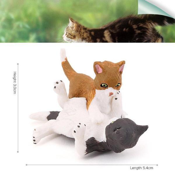 5xプラスチックかわいい猫の彫刻の像ホームオフィスデスクトップキャビネットの装飾｜stk-shop｜10