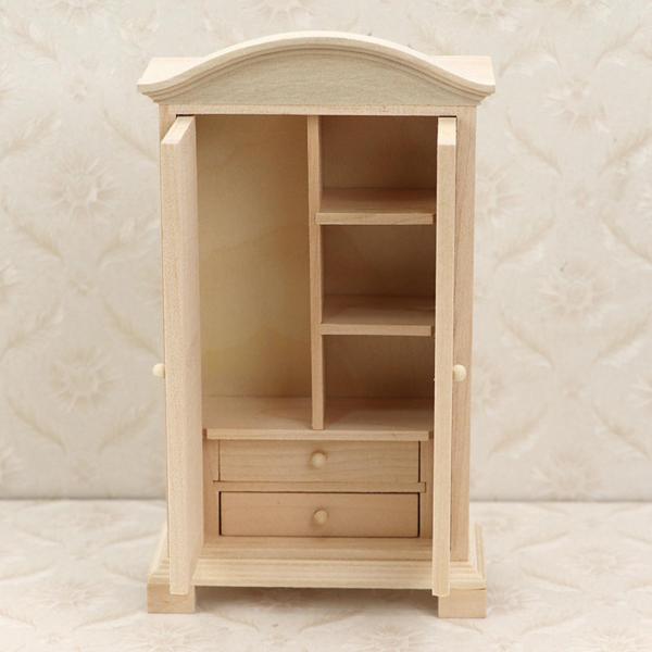 ドールハウス収納ワードローブミニチュア1/12デコレーション3-6歳用