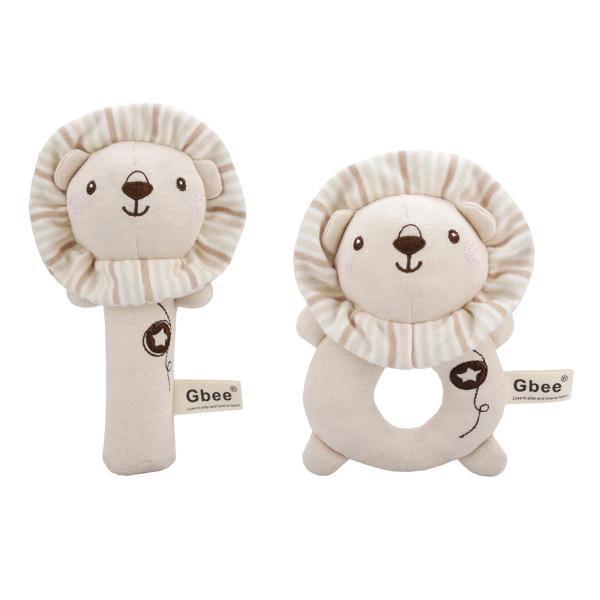 2xかわいい赤ちゃんガラガラおもちゃぬいぐるみ知育おもちゃハンドグリップおもちゃライオン 送料無料 激安 お買い得 キ フト
