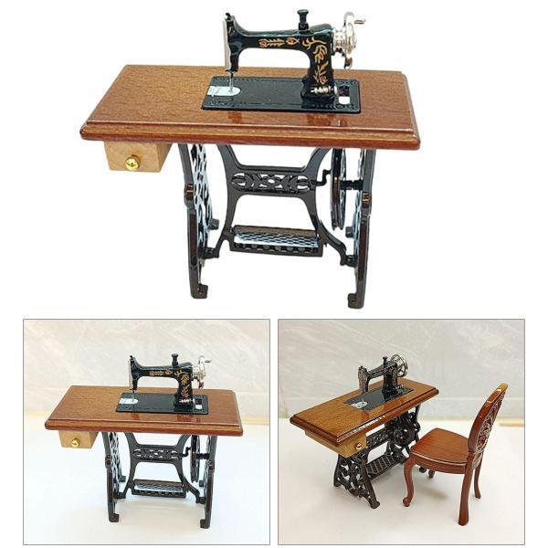 ふり遊び用ミニチュアミシンドールハウスアクセサリープレイ