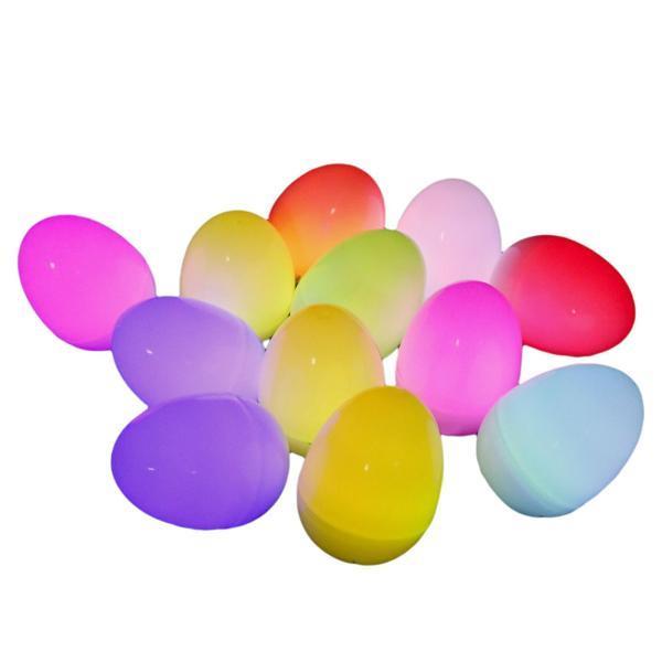 超歓迎 12xledグローイースターエッグイースターエッグハントゲーム誕生日の装飾キッズギフト7色 Materialworldblog Com