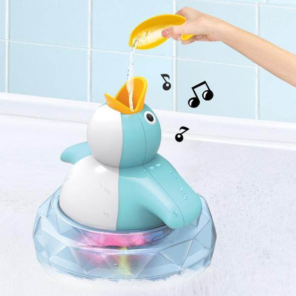 かわいいフローティングペンギンお風呂のおもちゃバスルームシャワー水のおもちゃ幼児のお風呂のおもちゃブルー