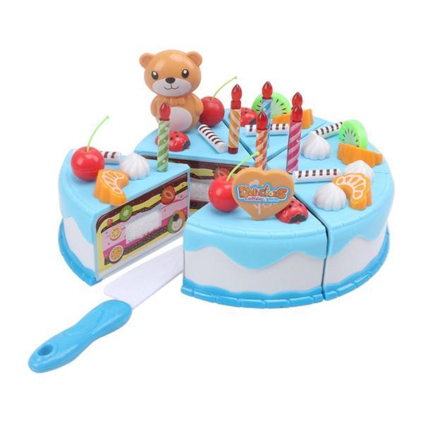 内祝い 幼児の赤ちゃんの青のためのキャンドルプレイフードで誕生日パーティーケーキdiyカッティング 知育玩具 Www Sustentec Com Br