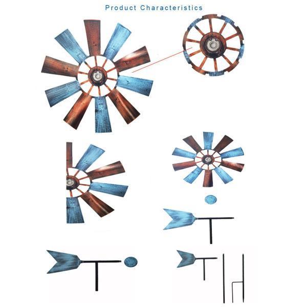 金属風スピナーガーデン風車屋外庭芝生風車の装飾B｜stk-shop｜09