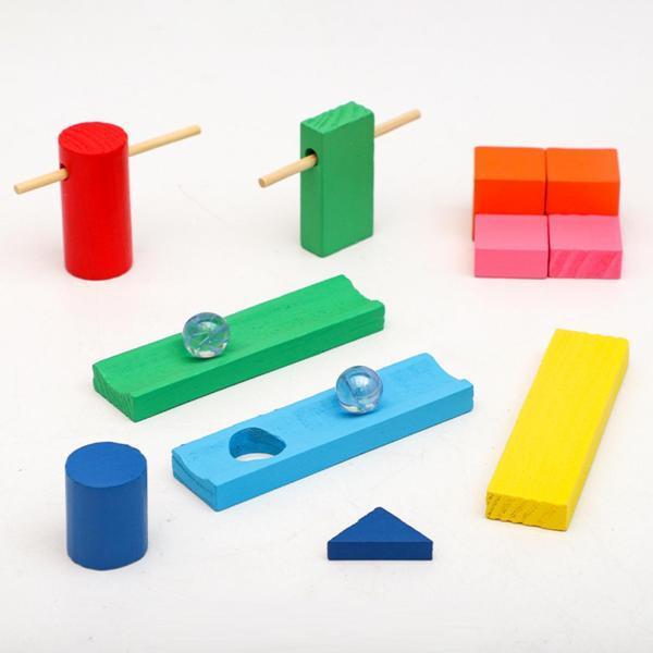 木製ビルディングブロックレーシングおもちゃゲーム教育プレイおもちゃ幼児9グループ｜stk-shop｜10