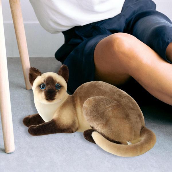 シミュレーションのシャム猫の動物のプラシ天の詰め物は誕生日のギフト