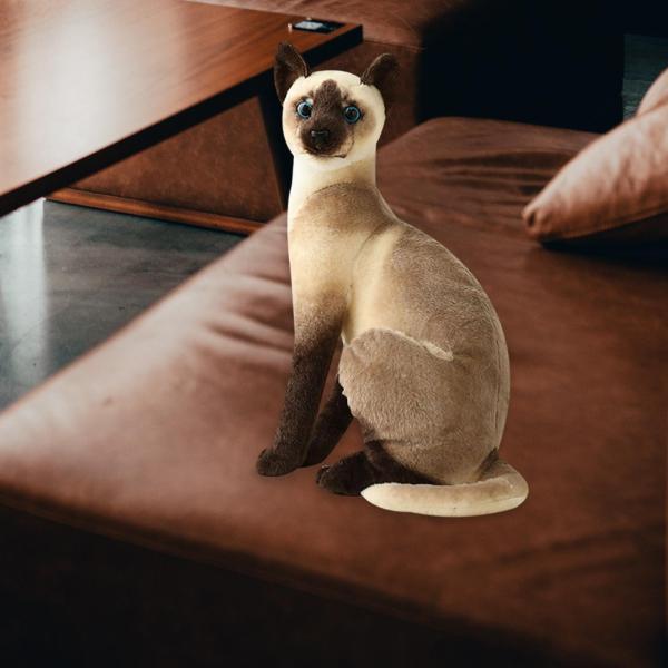 シミュレーションのシャム猫の動物のぬいぐるみパディング 誕生日