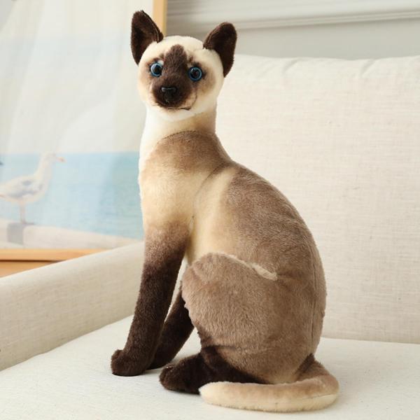 シミュレーションのシャム猫の動物のぬいぐるみパディング 誕生日