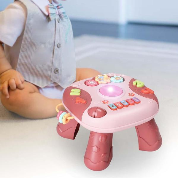 幼児の子供の子供の幼児のための光と音の感覚音のおもちゃを持つポータブル音楽学習テーブル教育テーブル ,｜stk-shop｜04