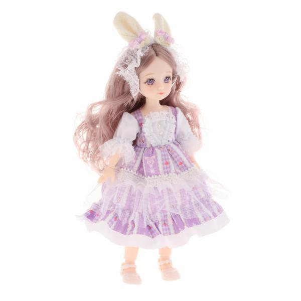 球体関節人形 着せ替え人形 ドレスアップ   プレゼント  紫｜stk-shop｜02