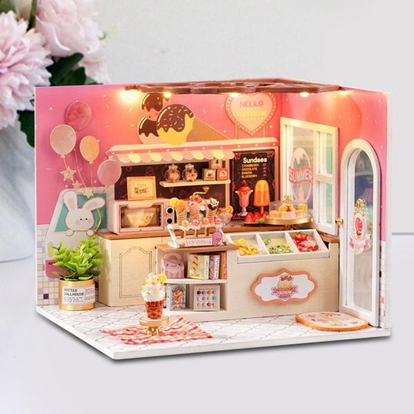 ドールハウスDIYキットミニチュア家具キットクリエイティブルーム子供