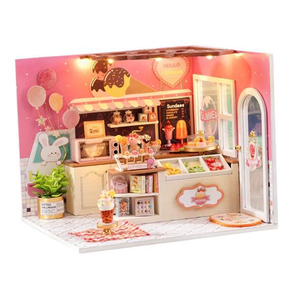 ドールハウスDIYキットミニチュア家具キットクリエイティブルーム子供