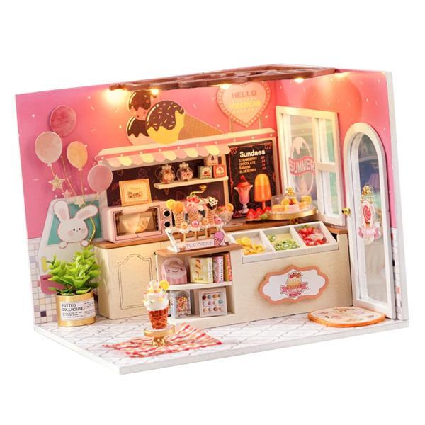 ドールハウスDIYキットミニチュア家具キットクリエイティブルーム子供