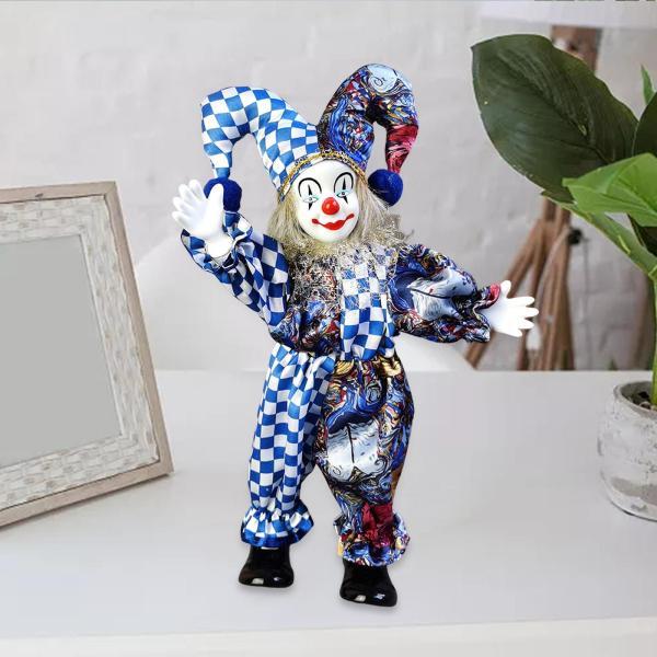 デスクトップの家の装飾のためのかわいいピエロの人形の飾り芸術工芸品