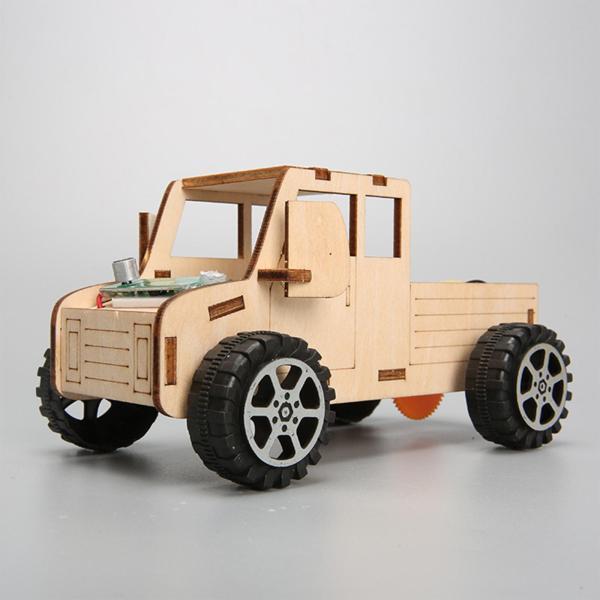 車のおもちゃの実験セット 物理学の学習のための木製の音声コントロールの組み立て｜stk-shop｜09