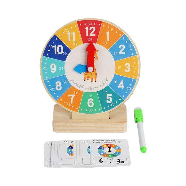 木製時計おもちゃ 教育時計 子供用 幼稚園用 3 4 5歳用 マニュアル｜stk-shop｜02