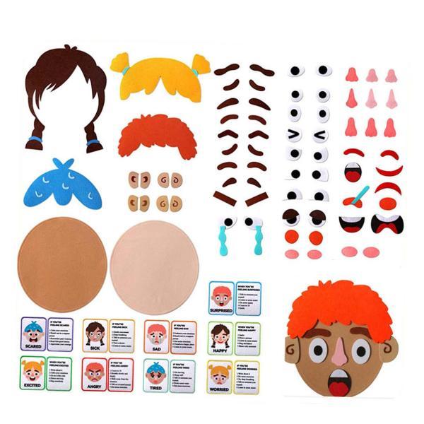 子供向けソーシャル感情学習ゲーム 顔ゲームおもちゃ 感情を表現し、面白い顔を作る ステッカーゲーム 幼児用 3歳以上の女の子｜stk-shop｜04