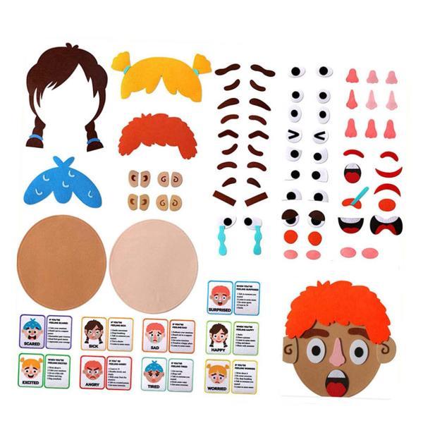子供向けソーシャル感情学習ゲーム 顔ゲームおもちゃ 感情を表現し、面白い顔を作る ステッカーゲーム 幼児用 3歳以上の女の子｜stk-shop｜05