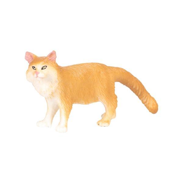 リアルな動物フィギュア猫の置物誕生日ギフト用ケーキトッパーイエロー｜stk-shop｜02