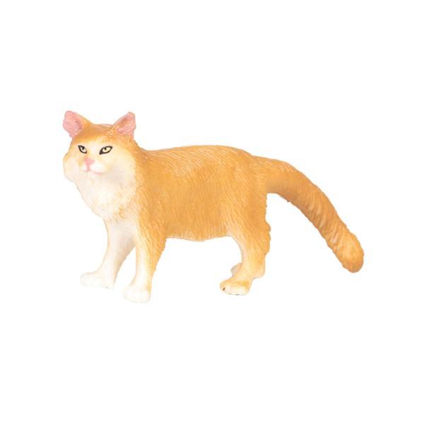 リアルな動物フィギュア猫の置物誕生日ギフト用ケーキトッパーイエロー｜stk-shop｜03