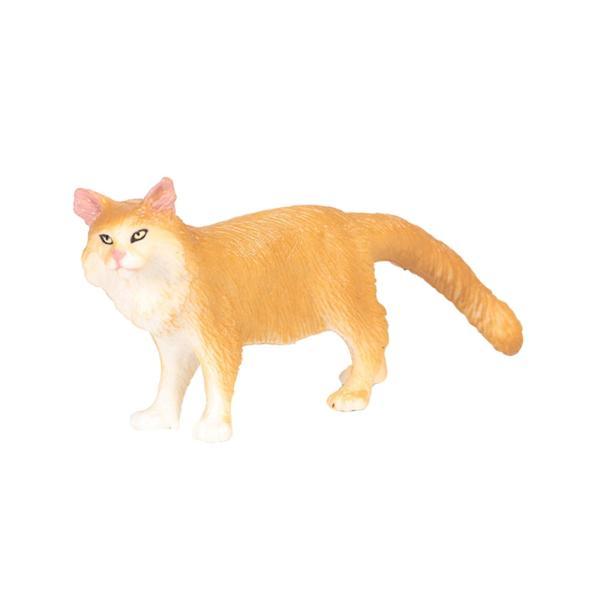 リアルな動物フィギュア猫の置物誕生日ギフト用ケーキトッパーイエロー｜stk-shop｜05