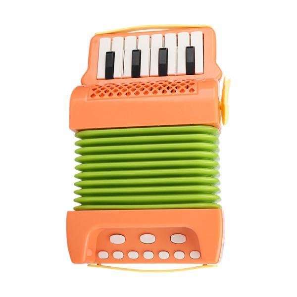 10 キー 8 ベース ピアノ アコーディオン キッズ プレイセット 男の子 女の子 子供 初心者用 オレンジ｜stk-shop｜02