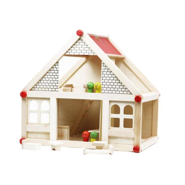 子供用ドールハウス、ミニチュアDIY木製ハウスキット、ドールハウス用家具付き木製プレイセット、子供、子供、女の子、男の子｜stk-shop｜05