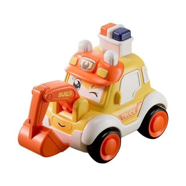 プレスアンドゴーカー 耐久性のあるかわいい乗り物のおもちゃ 幼稚園の子供向け 幼稚園エンジニアリングカー｜stk-shop｜02