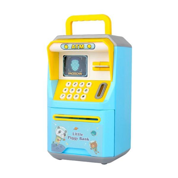 電子指紋 ATM 貯金箱パスワード ATM マシン子供用子供ブルー｜stk-shop｜02