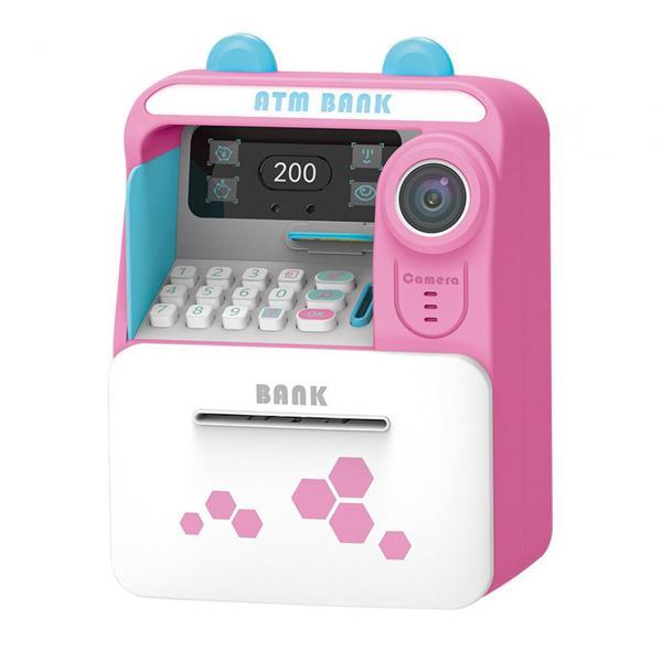 ATM 貯金箱 初期開発 自動スクロール ATM マシン 男の子 女の子 子供用 ピンク｜stk-shop｜02