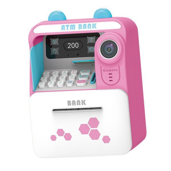 ATM 貯金箱 初期開発 自動スクロール ATM マシン 男の子 女の子 子供用 ピンク｜stk-shop｜04