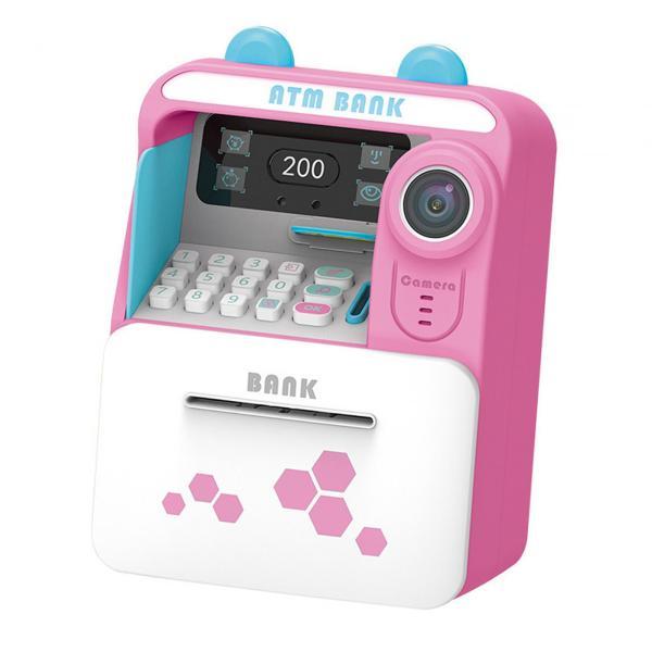 ATM 貯金箱 初期開発 自動スクロール ATM マシン 男の子 女の子 子供用 ピンク｜stk-shop｜05