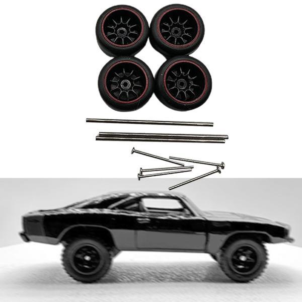 レッドスタイルA ラジコンカーのタイヤ RC ホイールとタイヤ セット 1/64 RC ツーリングカー タイヤ｜stk-shop｜06