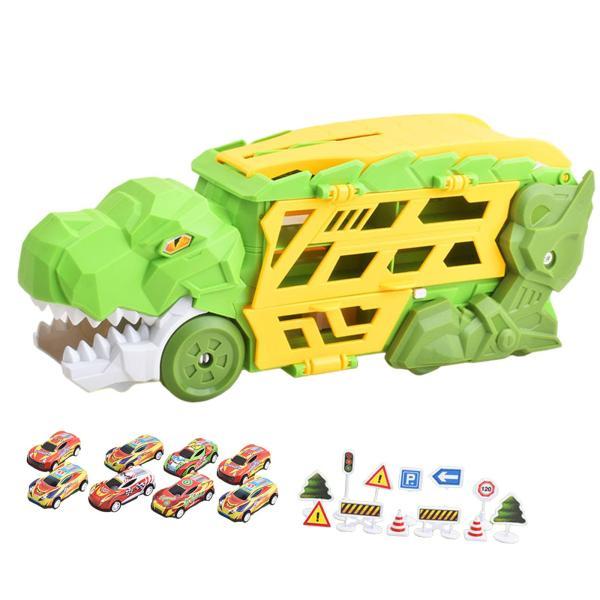 変形恐竜トラック ノベルティ 赤ちゃんの誕生日プレゼント 対象年齢 3歳 8台の車付き｜stk-shop｜02
