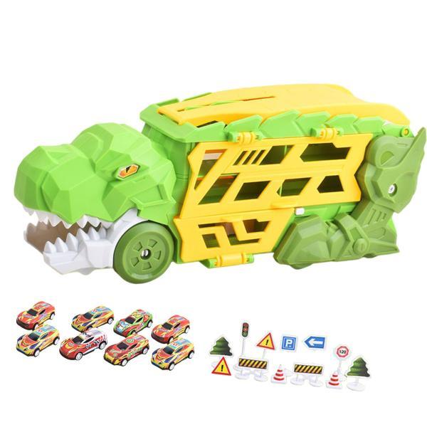 変形恐竜トラック ノベルティ 赤ちゃんの誕生日プレゼント 対象年齢 3歳 8台の車付き｜stk-shop｜03