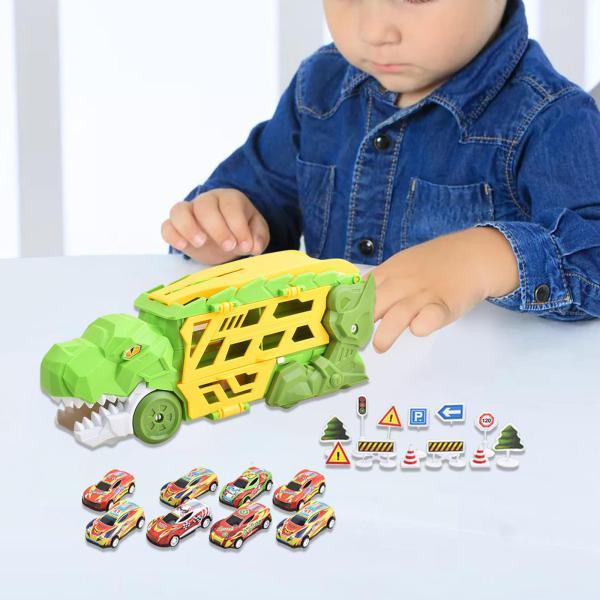 変形恐竜トラック ノベルティ 赤ちゃんの誕生日プレゼント 対象年齢 3歳 8台の車付き｜stk-shop｜08